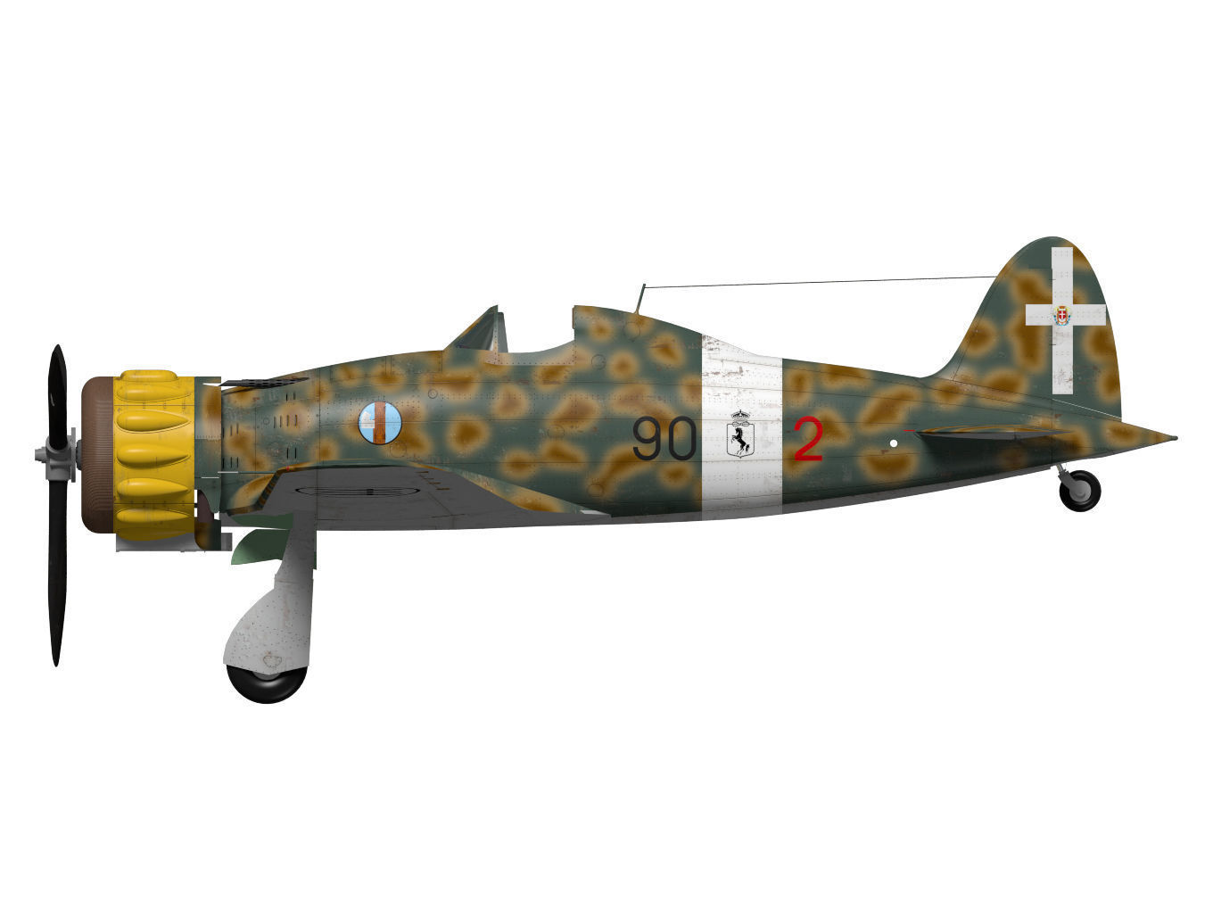 macchi mc200 saetta 3D model_9