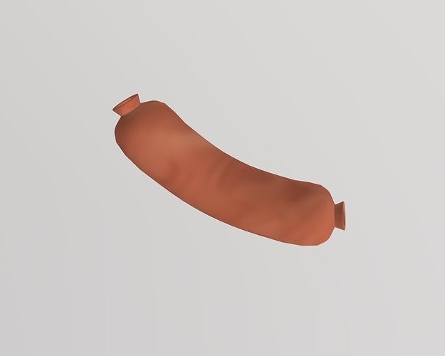 Stylized Low-Poly Fried Egg and Sausage in Pan with Spatula Low-poly 3D model 6