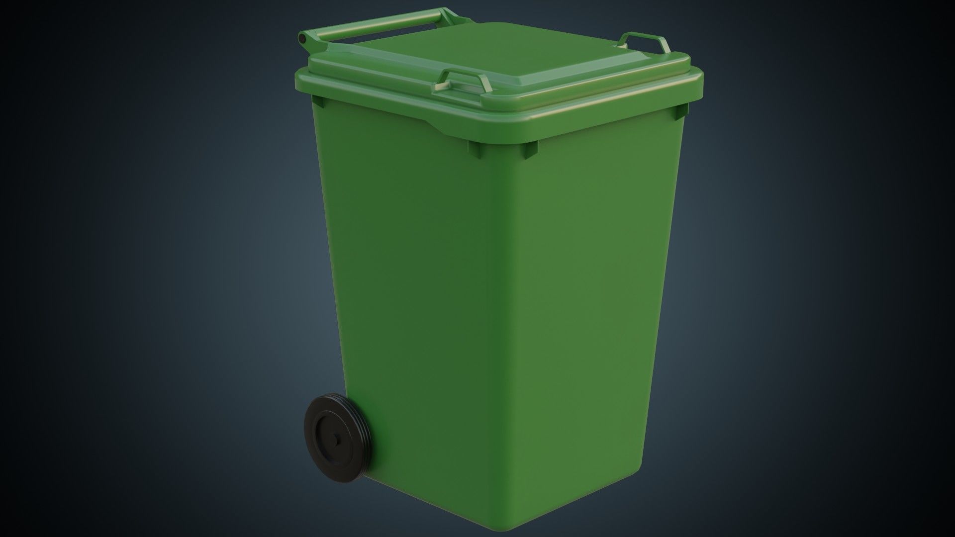Wheeled Bin 1A Low-poly 3D model_1
