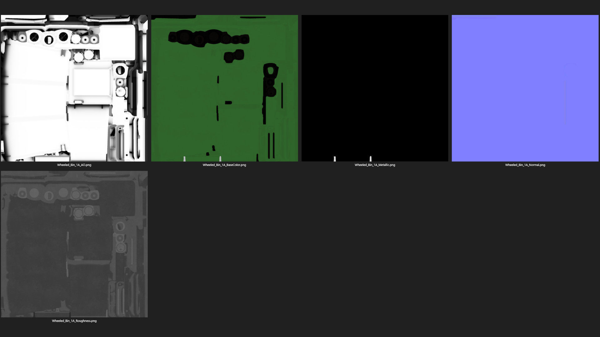 Wheeled Bin 1A Low-poly 3D model_8