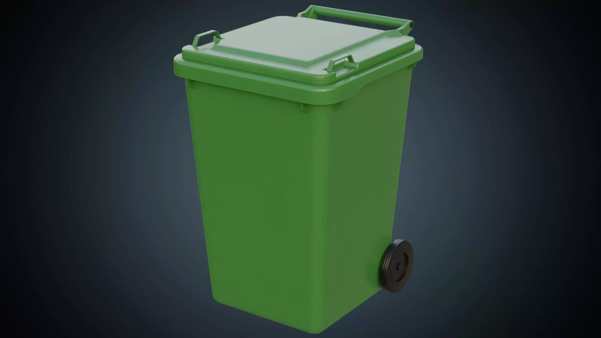 Wheeled Bin 1A Low-poly 3D model_0