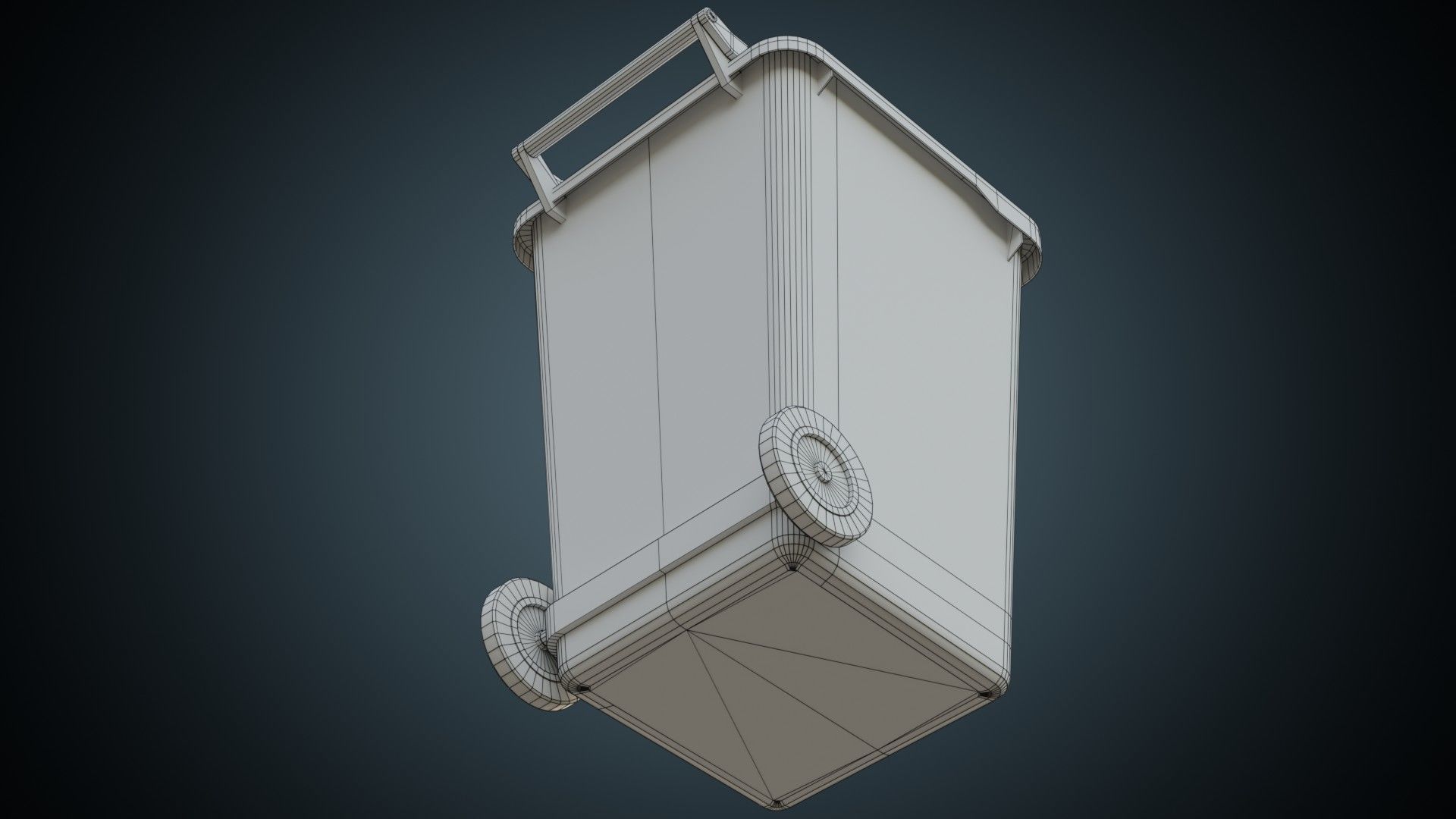Wheeled Bin 1A Low-poly 3D model_6