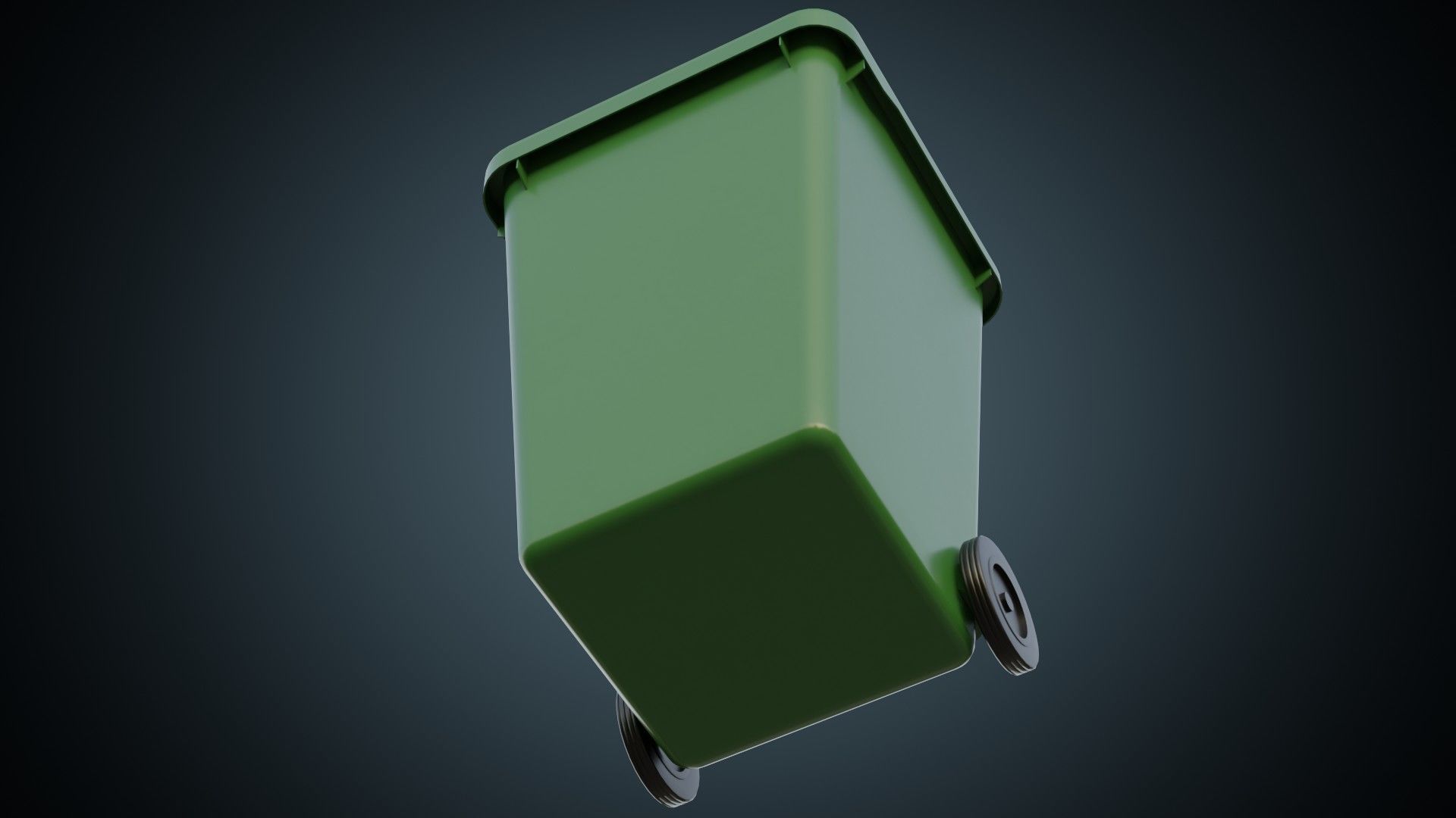 Wheeled Bin 1A Low-poly 3D model_4