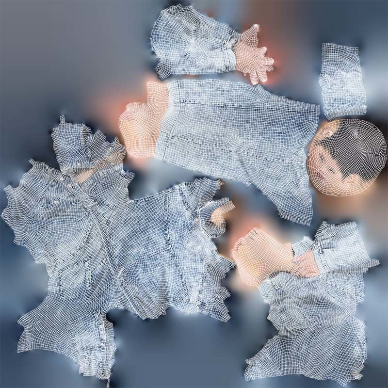 Asian Woman Wearing Jeans Salopet 021 Low-poly 3D model_14