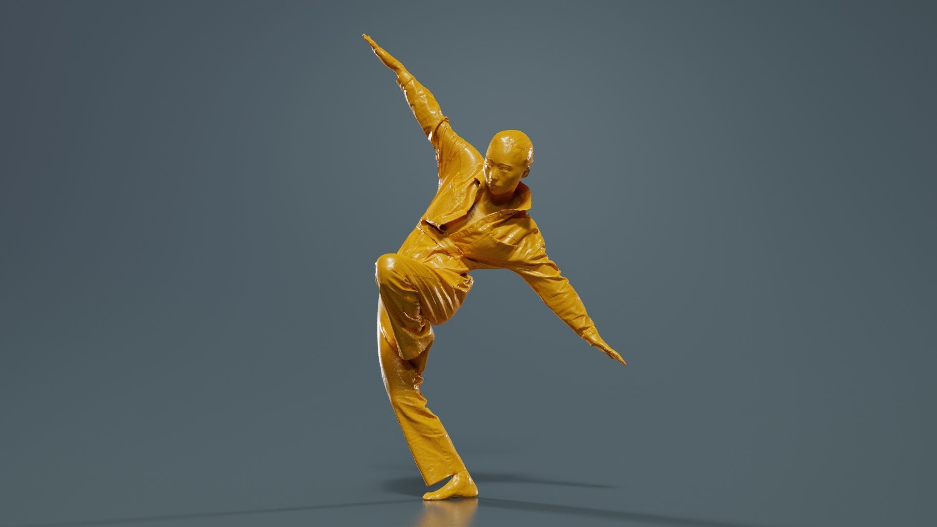 Asian Woman Wearing Jeans Salopet 037 Low-poly 3D model_12