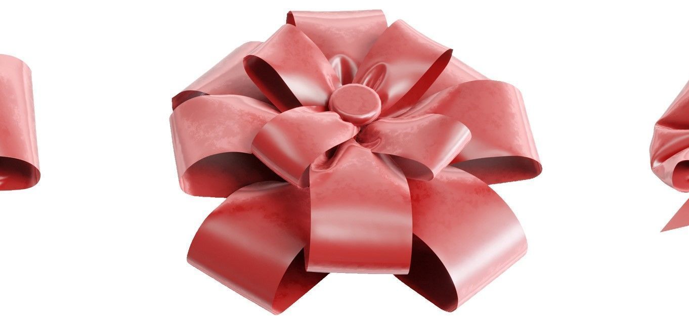 Christmas bow and dress set 01 3D model_5