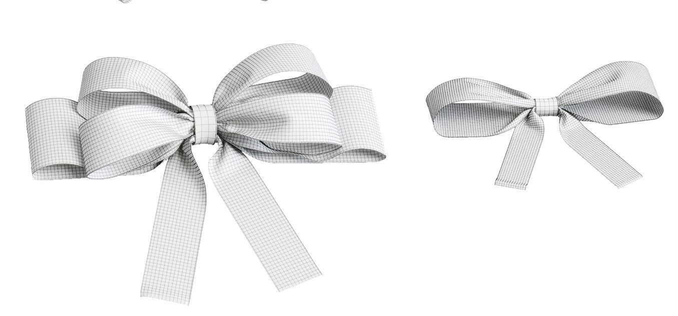 Christmas bow and dress set 01 3D model_11