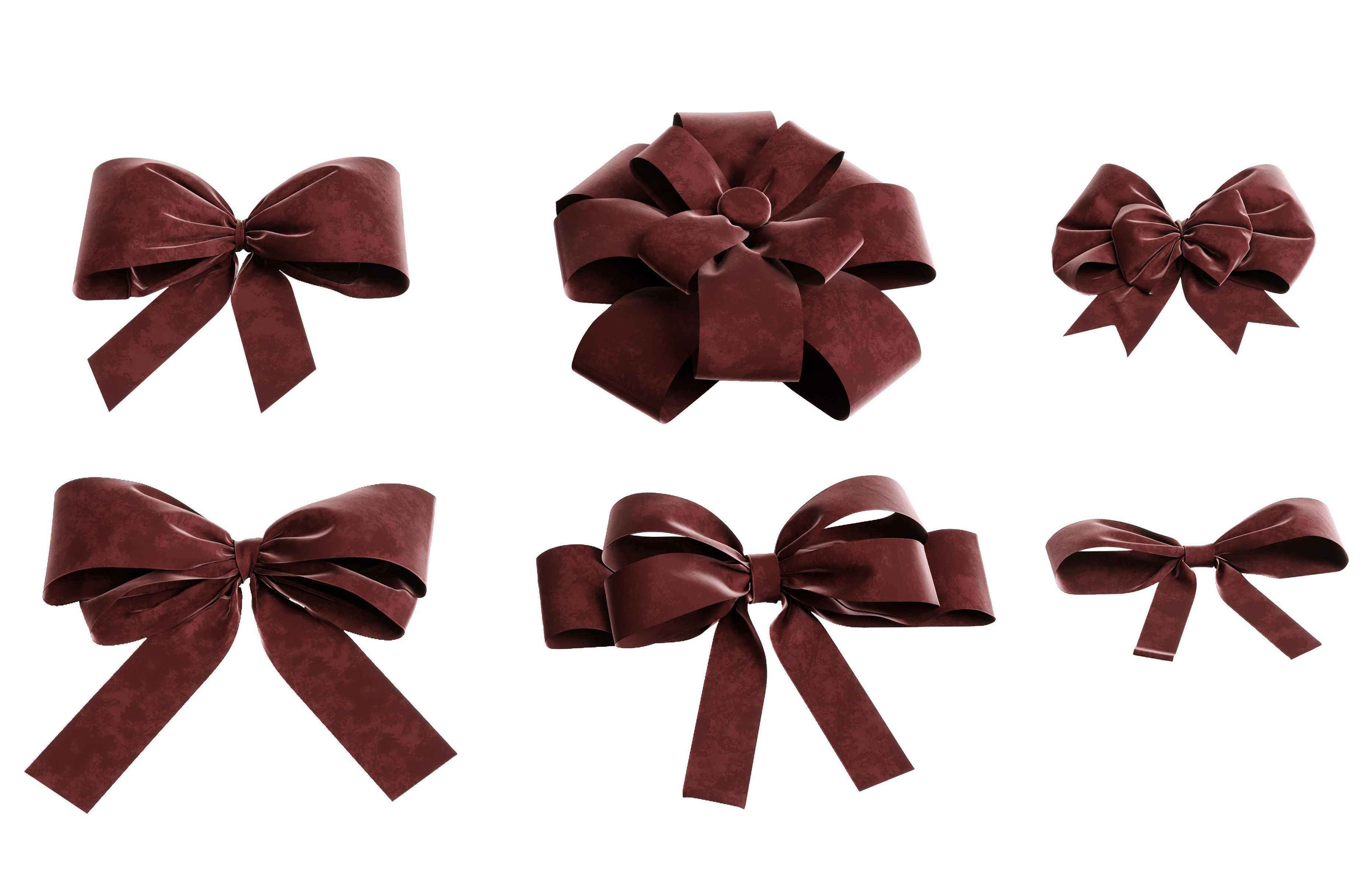 Christmas bow and dress set 01 3D model_2