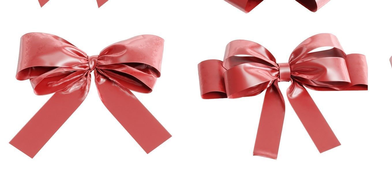 Christmas bow and dress set 01 3D model_6