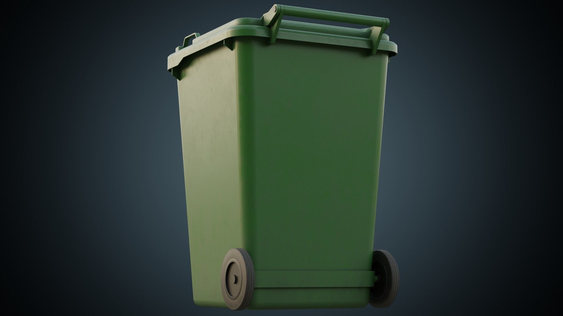 Wheeled Bin 1B Low-poly 3D model_3