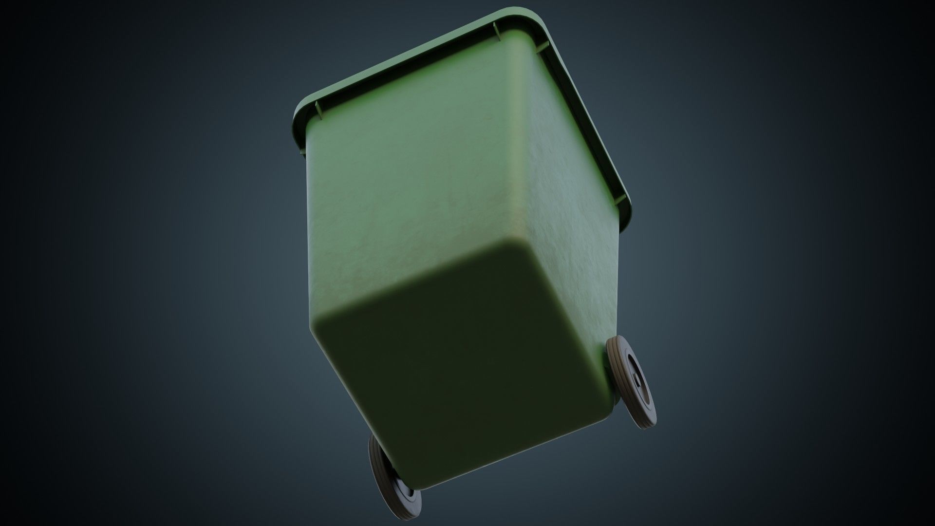 Wheeled Bin 1B Low-poly 3D model_4