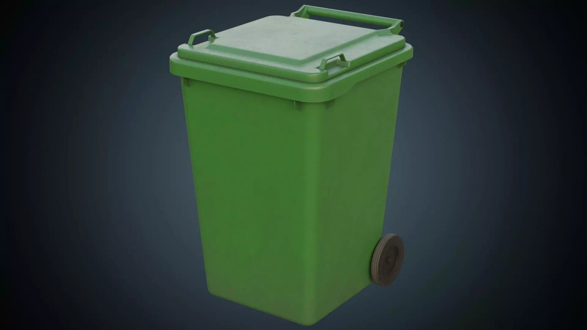 Wheeled Bin 1B Low-poly 3D model_0