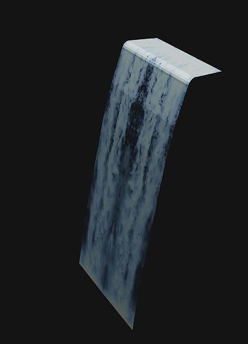 Animated waterfall Free 3D model