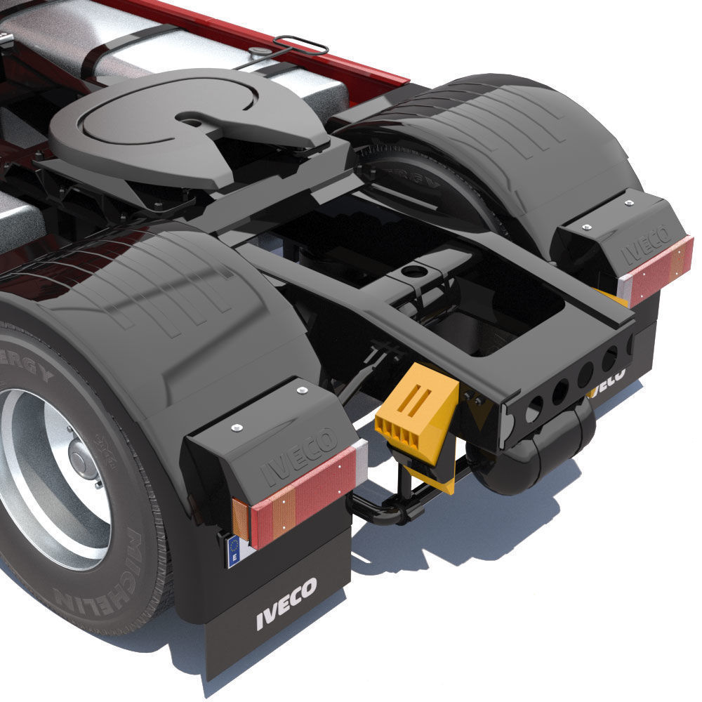 Iveco Stralis with 12 containers 3D model_25