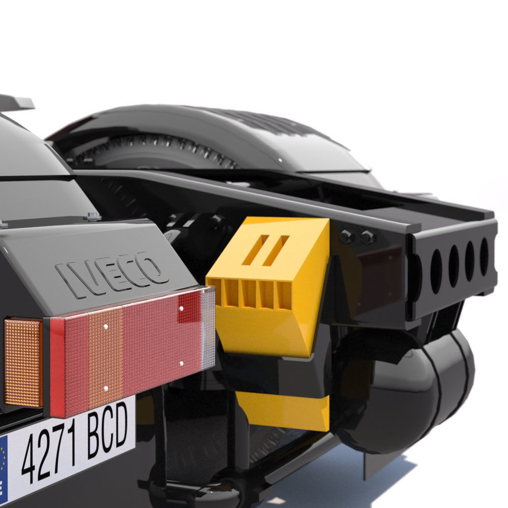 Iveco Stralis with 12 containers 3D model_26