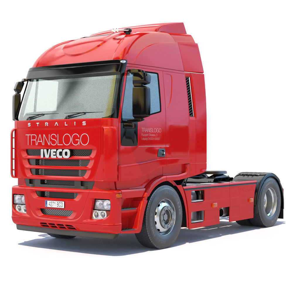 Iveco Stralis with 12 containers 3D model_18
