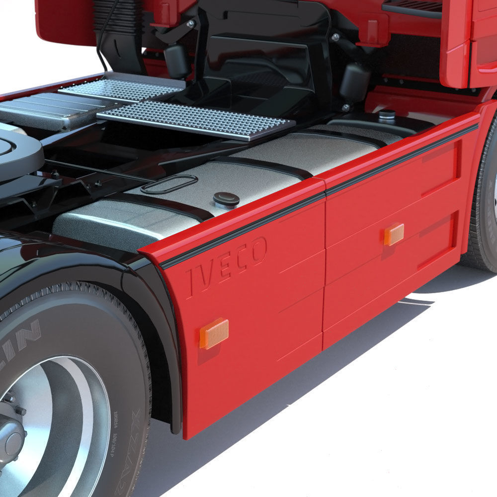 Iveco Stralis with 12 containers 3D model_28