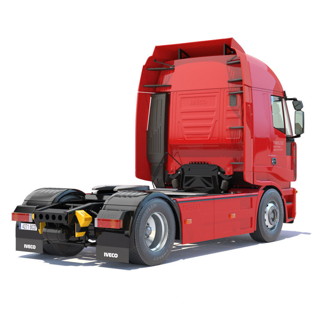 Iveco Stralis with 12 containers 3D model_20