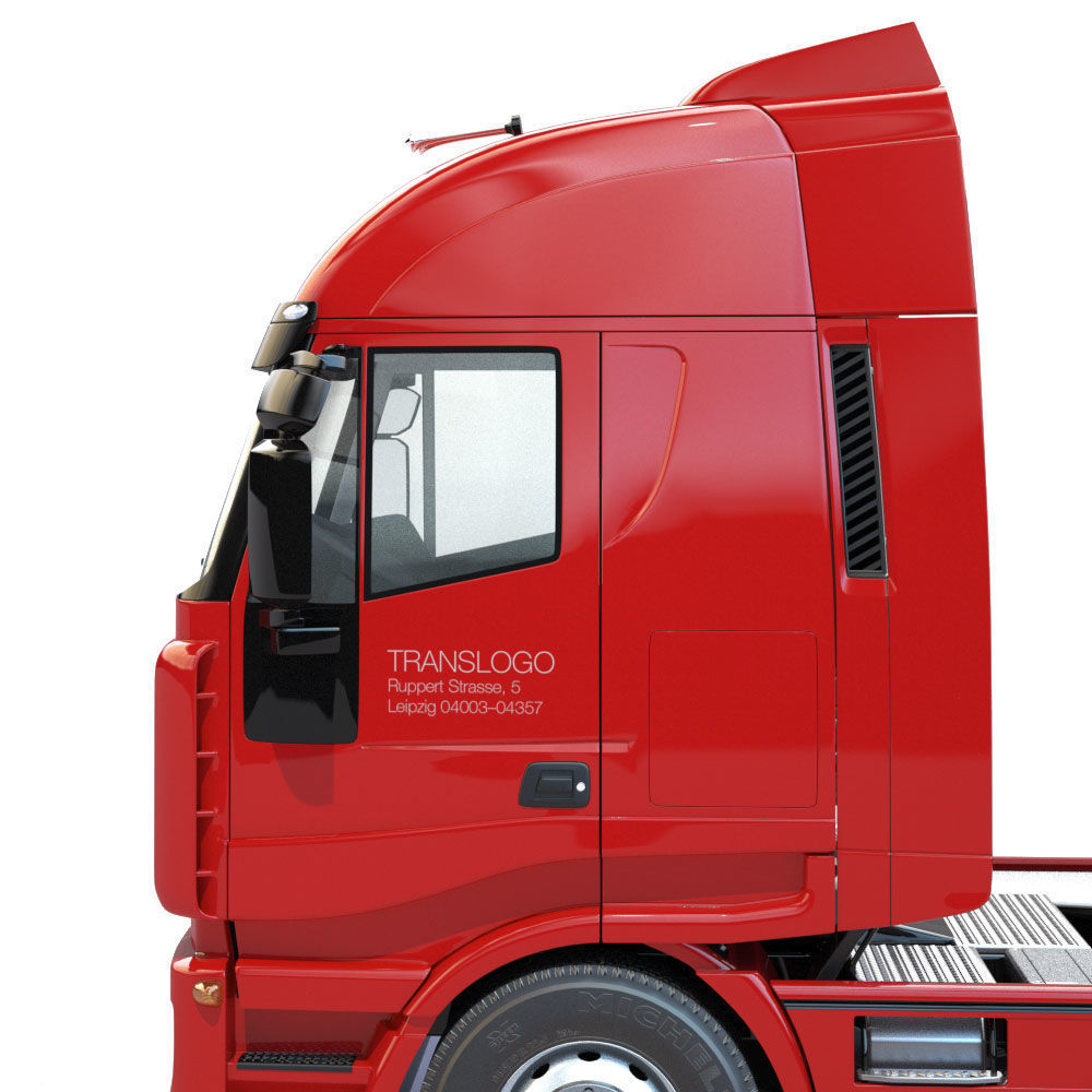 Iveco Stralis with 12 containers 3D model_23