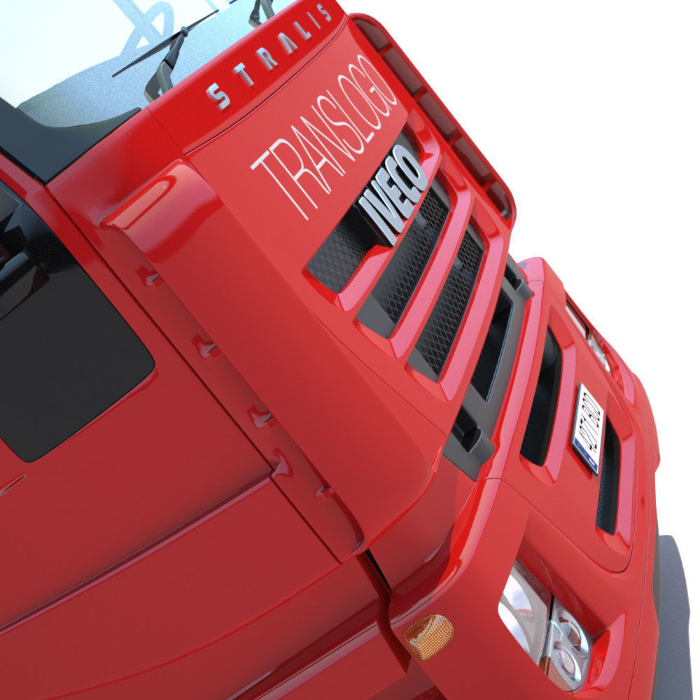 Iveco Stralis with 12 containers 3D model_29