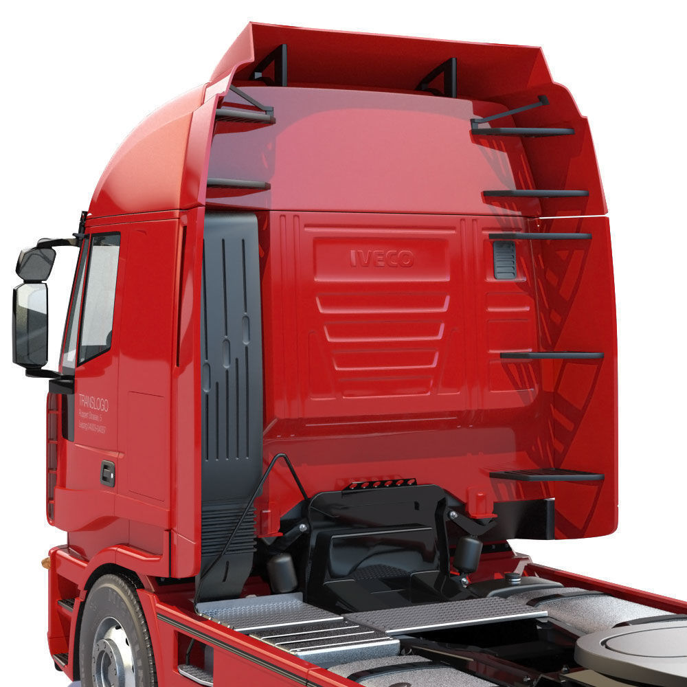 Iveco Stralis with 12 containers 3D model_24