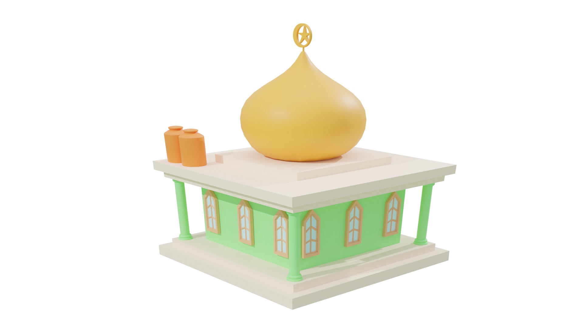 3D House 3 With Rig 3D model_3