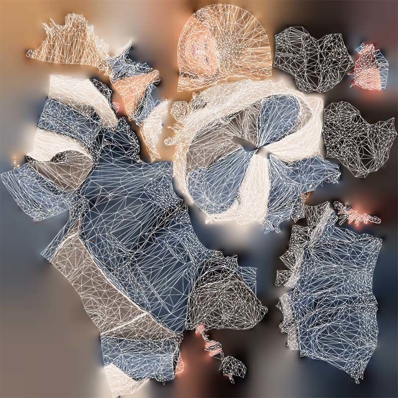 Blonde Model in Jeans Outfit Holding Cap Low-poly 3D model_14