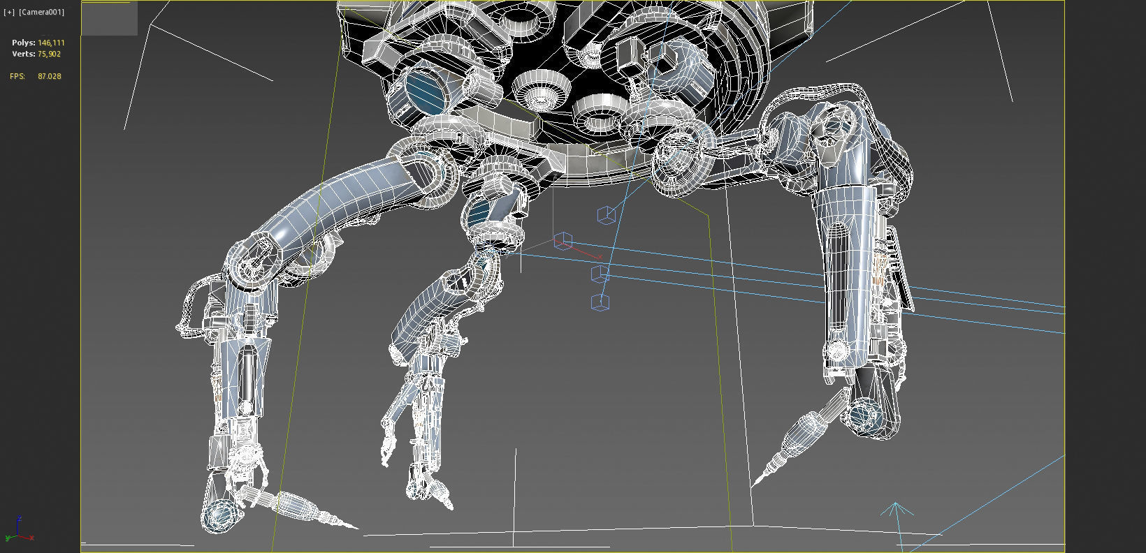 Sci Fi style robotic arm 3D model_6