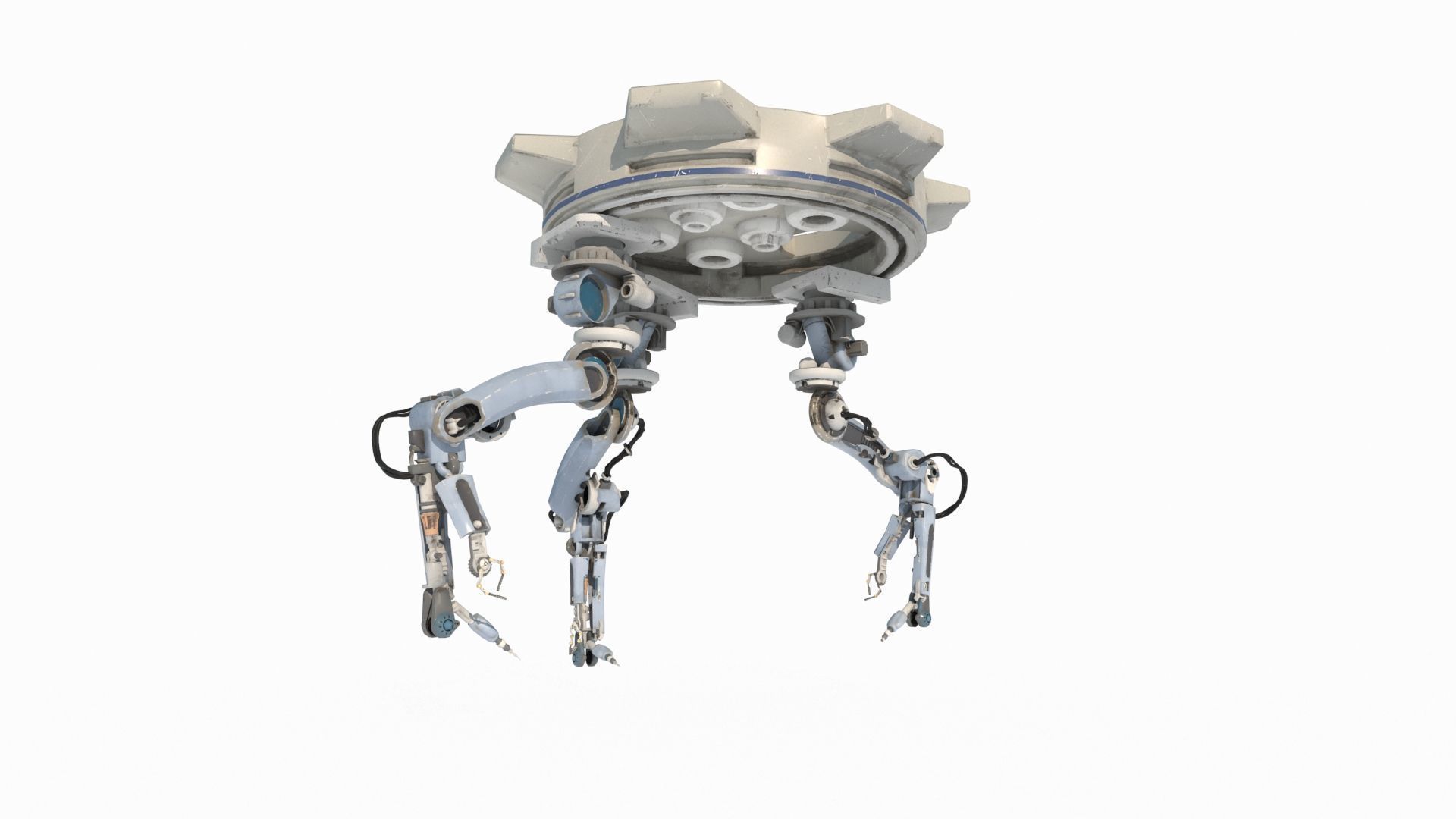 Sci Fi style robotic arm 3D model_2