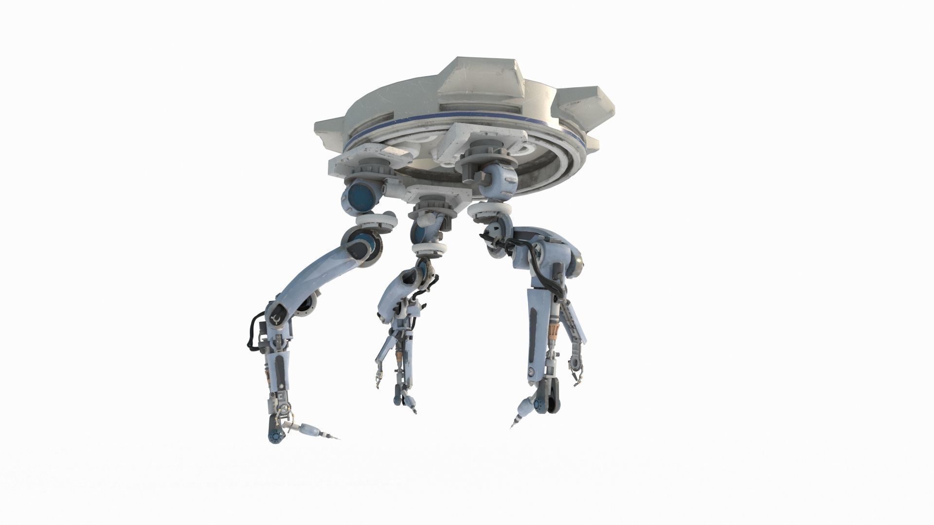 Sci Fi style robotic arm 3D model_1
