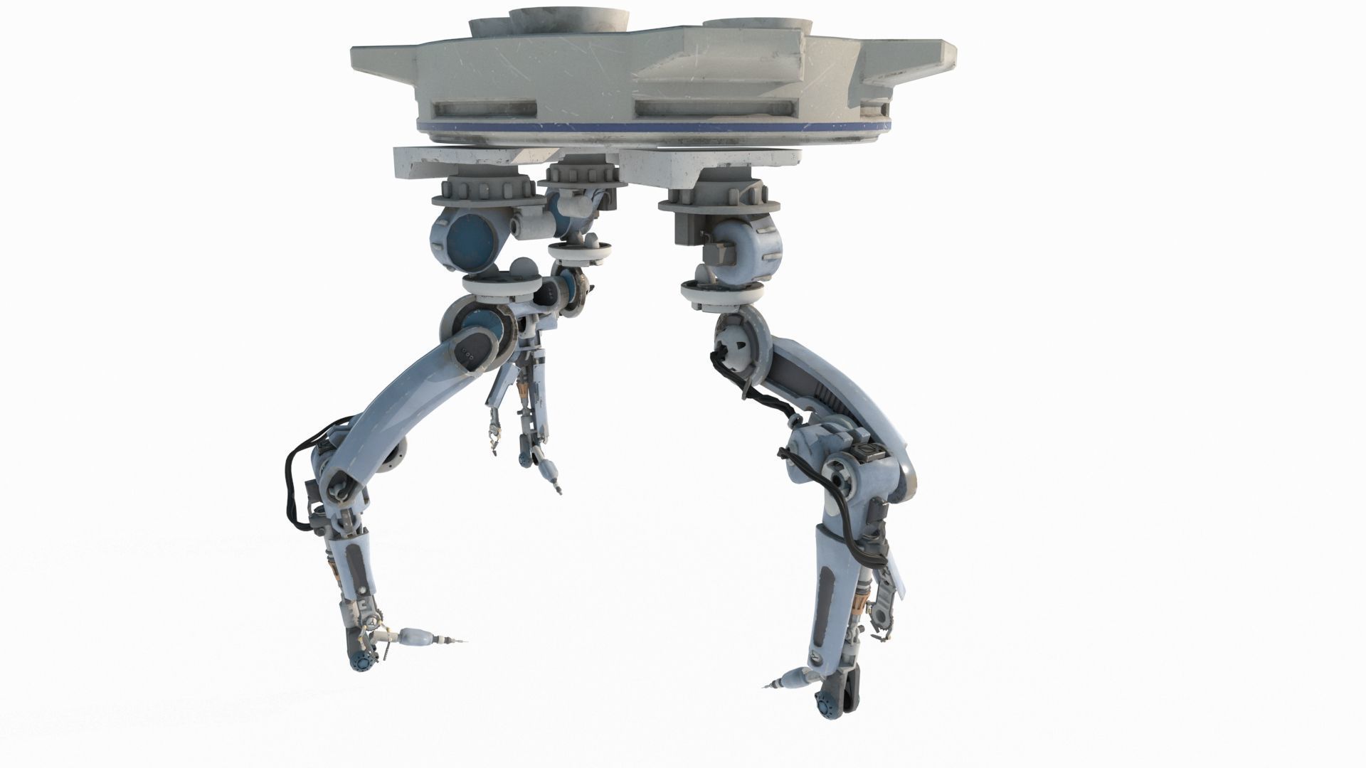 Sci Fi style robotic arm 3D model_3