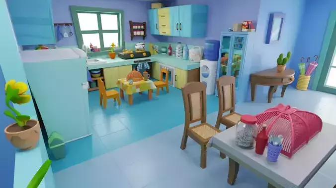 3D Kitchen And Dining Room Sets