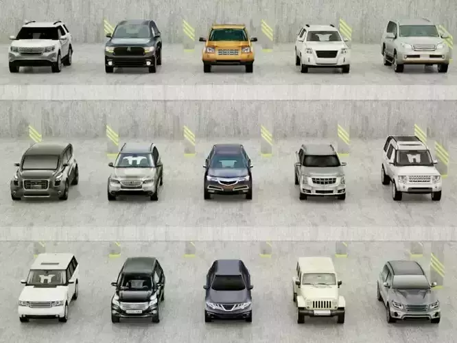 15 Low Poly SUVs Low-poly 3D model