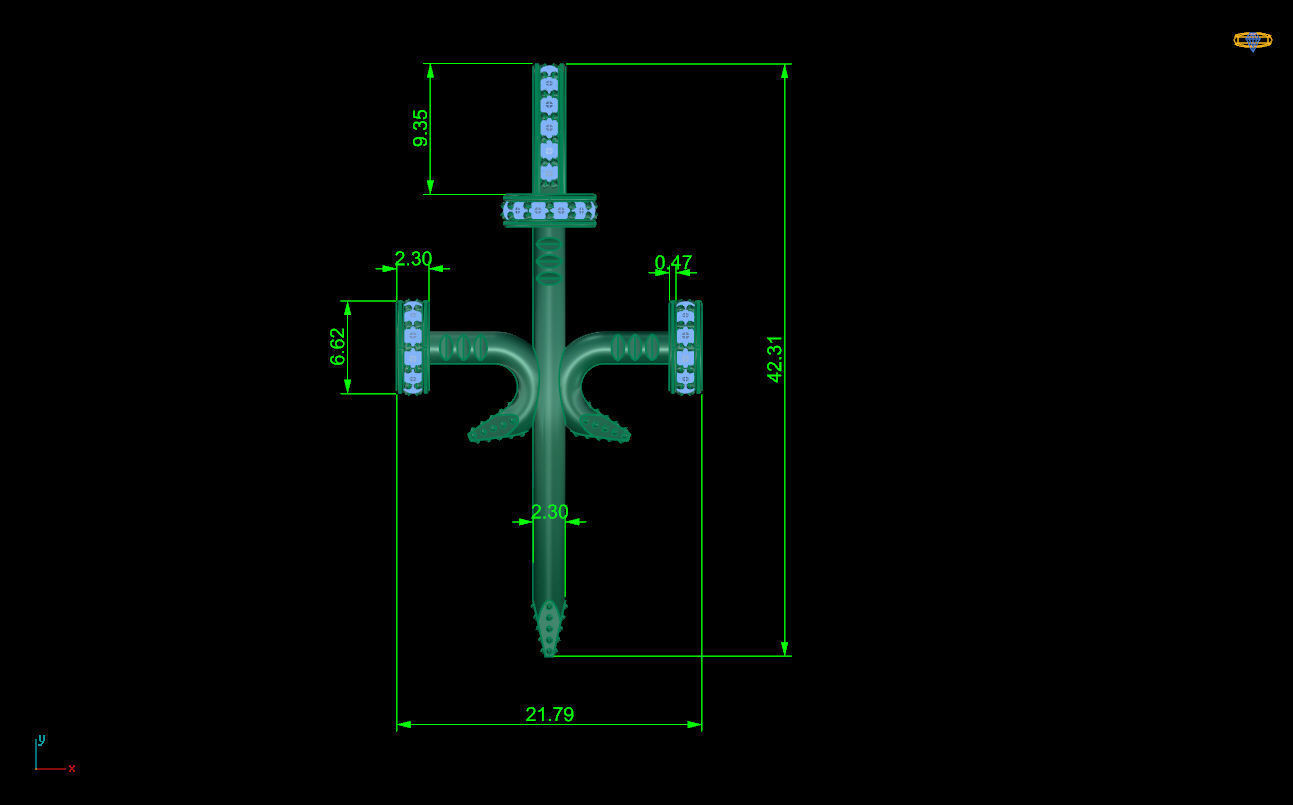 Cross pendant 3D print model_3
