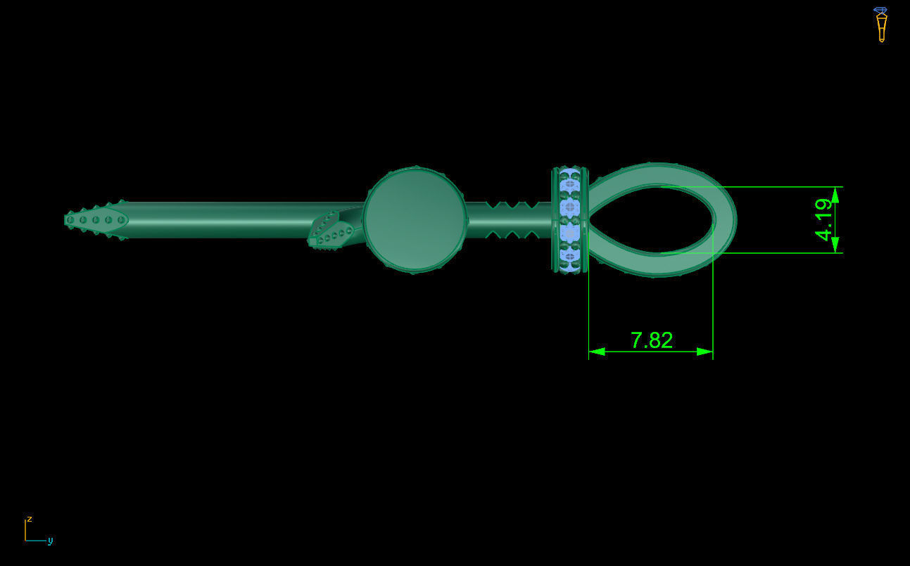 Cross pendant 3D print model_4