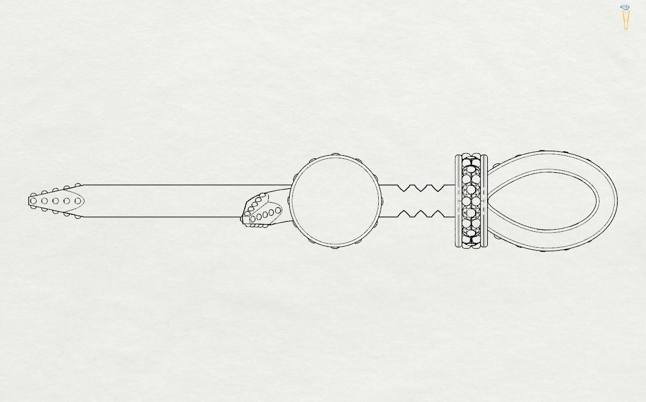 Cross pendant 3D print model_7
