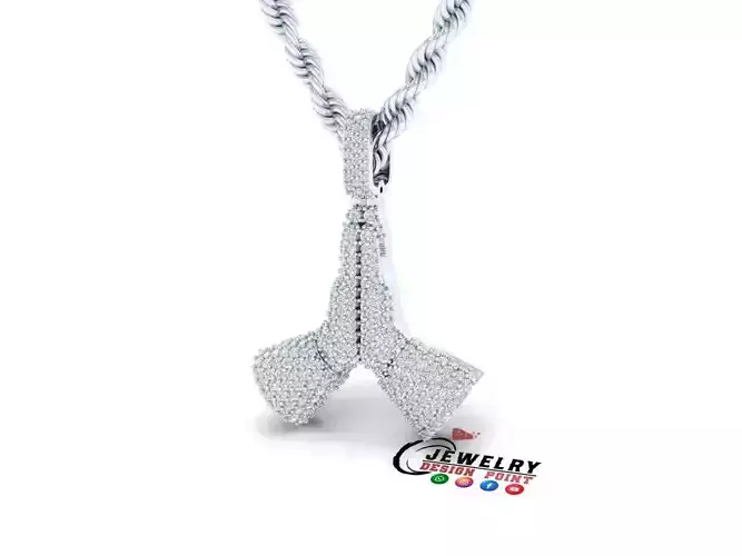 Custom Prayer Hand Emoji Pendant - Prayer Hand Necklace 3D print model