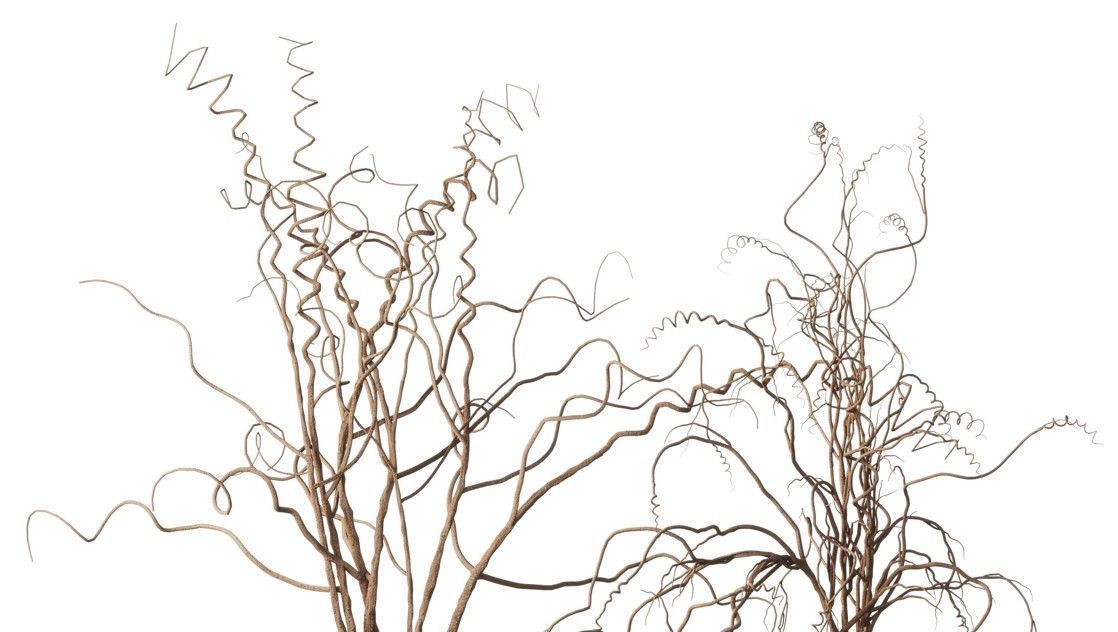 dry branch in a bouquet concrete vase 64 3D model_7