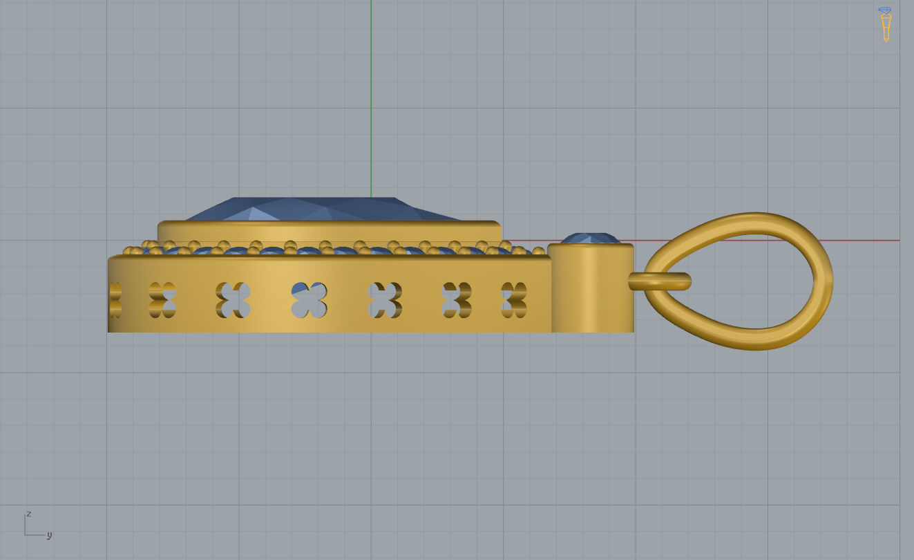 Pendant Pear Shape 3D print model_11