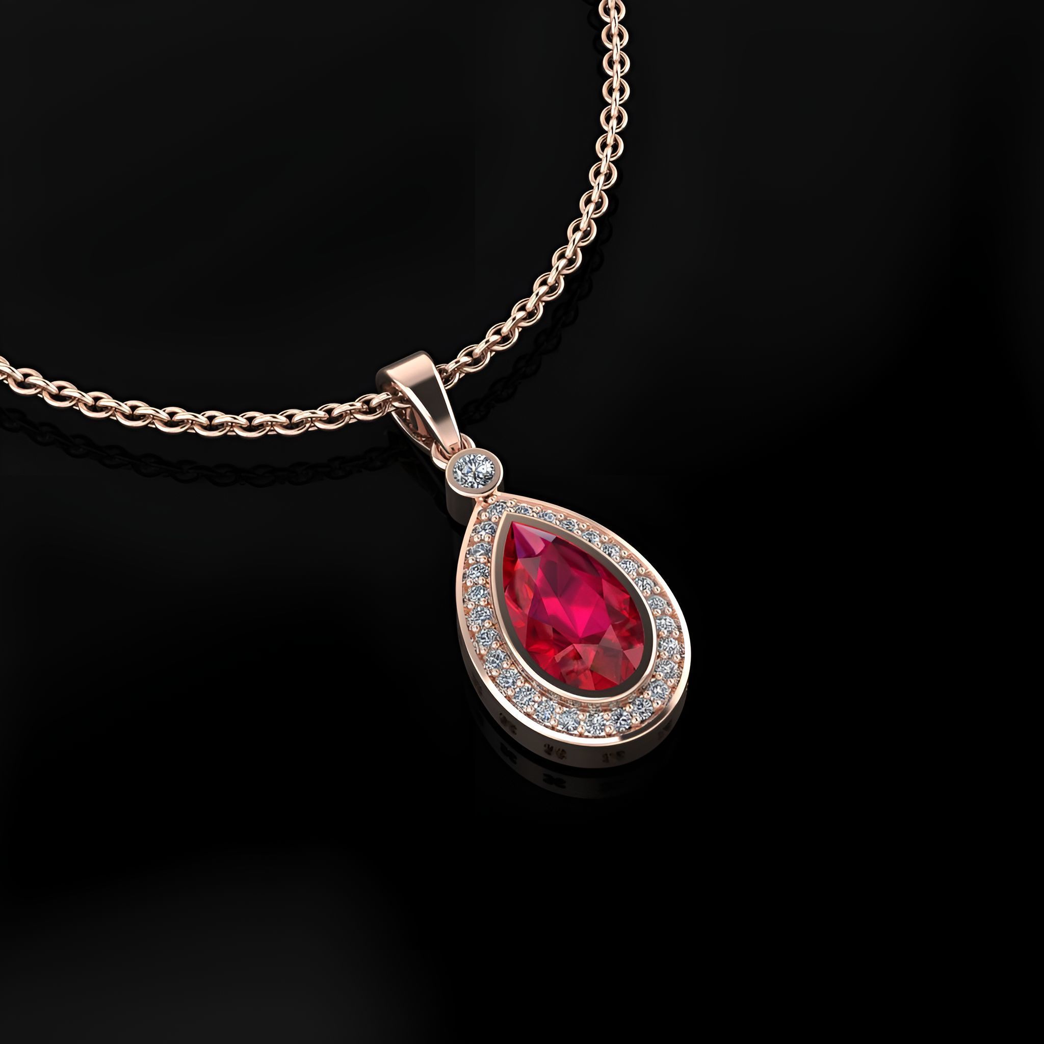 Pendant Pear Shape 3D print model_3