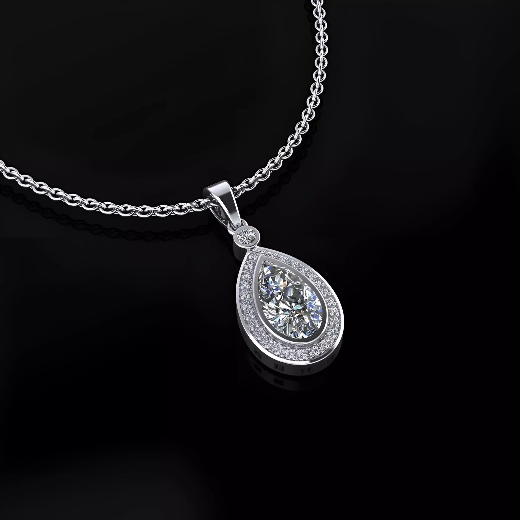 Pendant Pear Shape 3D print model_0