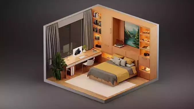 Bedroom isometric