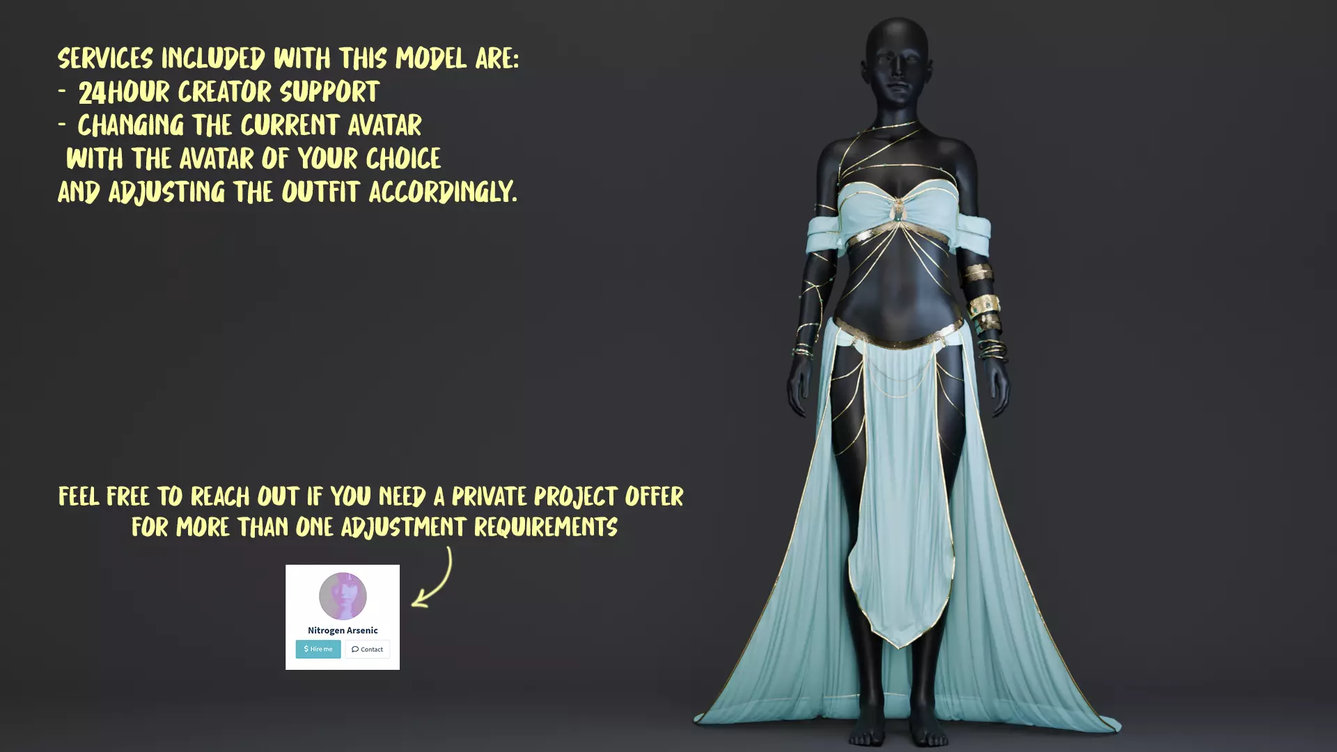 Belly Dancer Costume With Jade and Gold Bug Ornaments 3D model