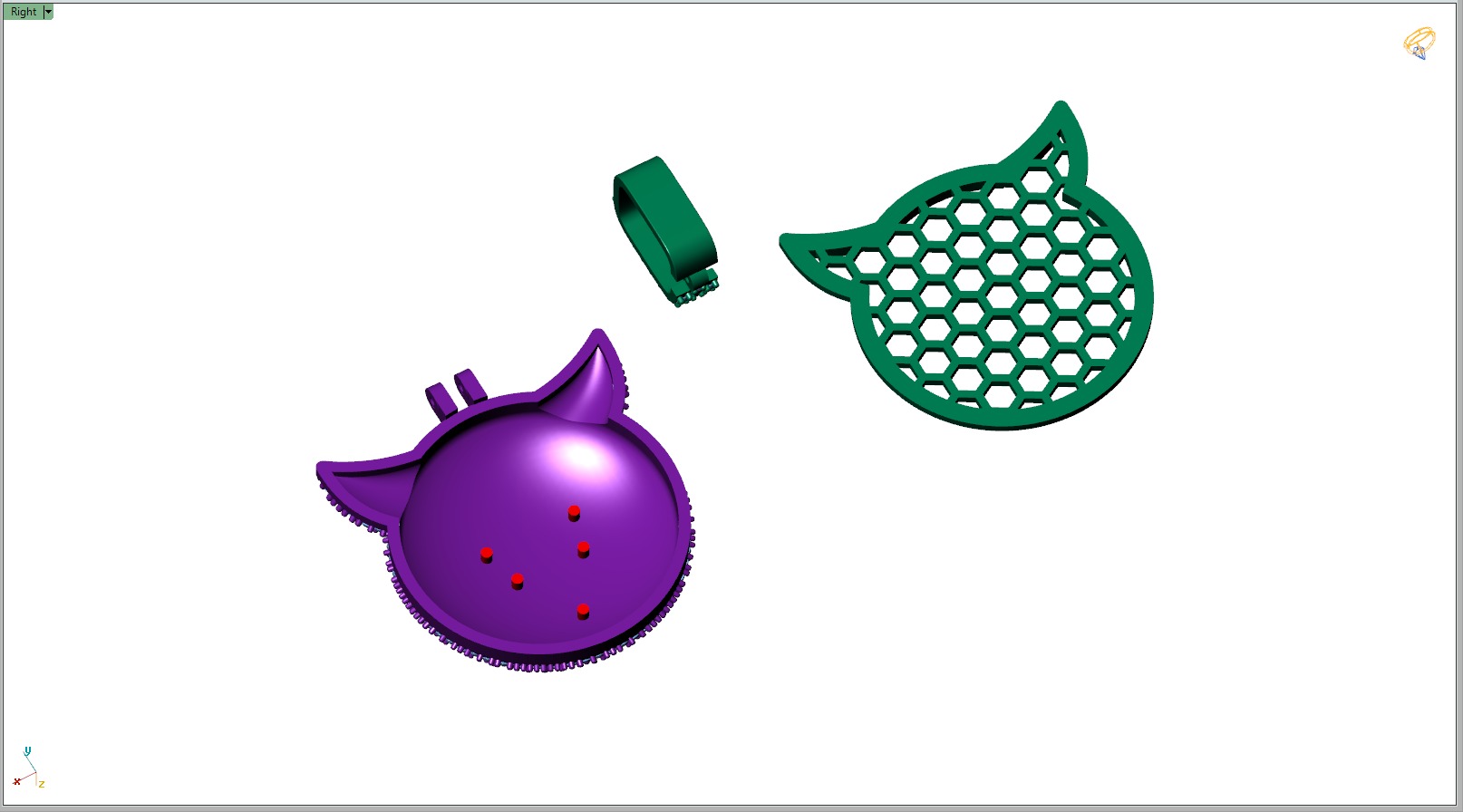 Custom Smiling Face with Horns - Angry Face Emoji Pendant 3D print model_11