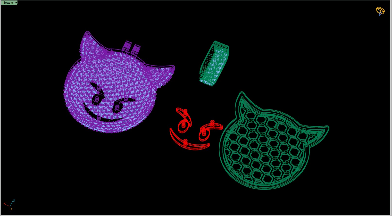 Custom Smiling Face with Horns - Angry Face Emoji Pendant 3D print model_18