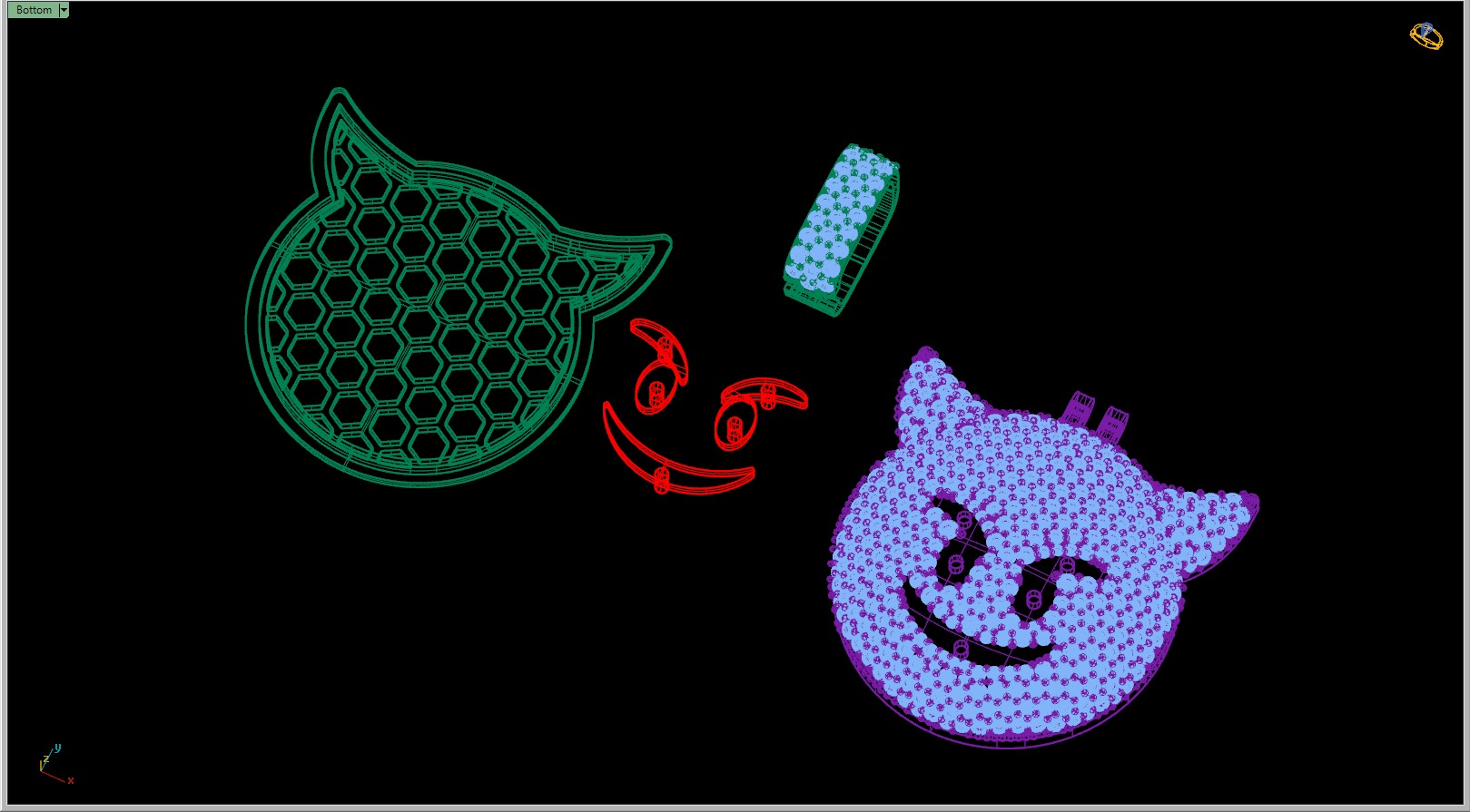 Custom Smiling Face with Horns - Angry Face Emoji Pendant 3D print model_16