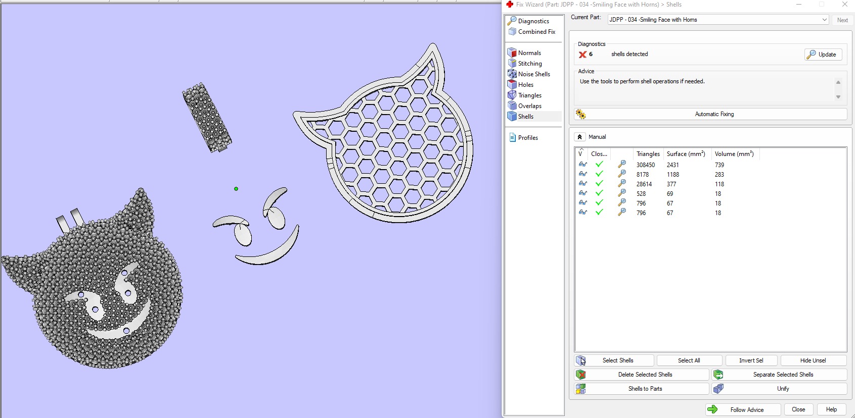 Custom Smiling Face with Horns - Angry Face Emoji Pendant 3D print model_21
