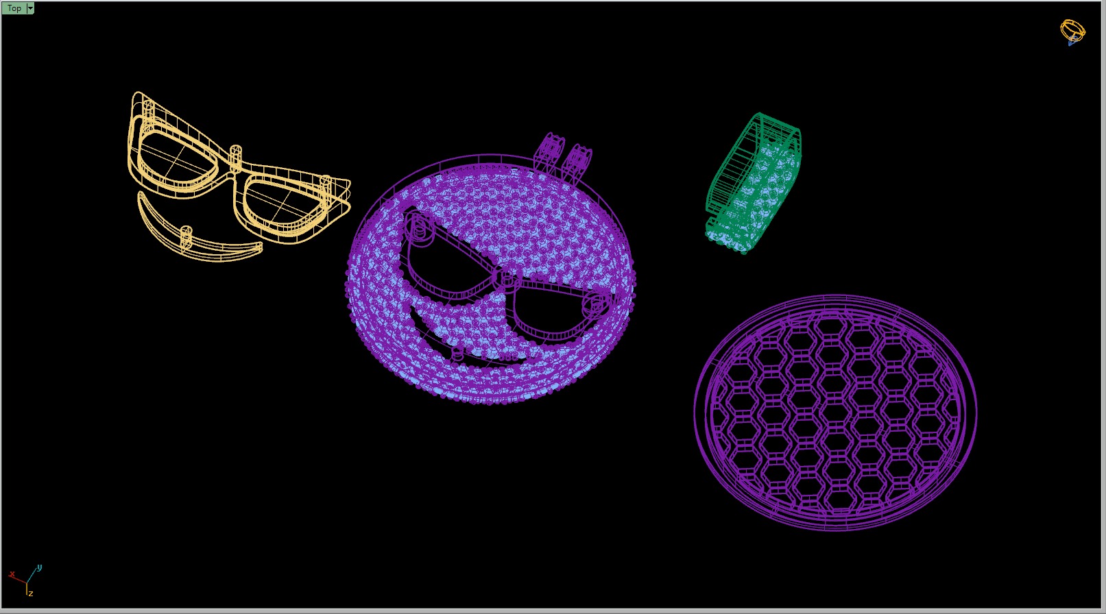 Custom Smiling Face with Sunglasses Emoji Diamond Pendant  3D print model_19