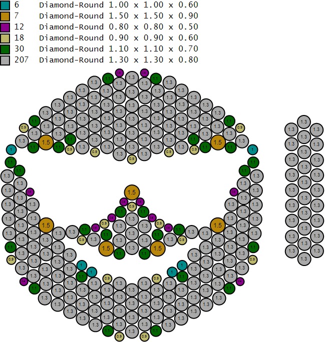 Custom Smiling Face with Sunglasses Emoji Diamond Pendant  3D print model_20