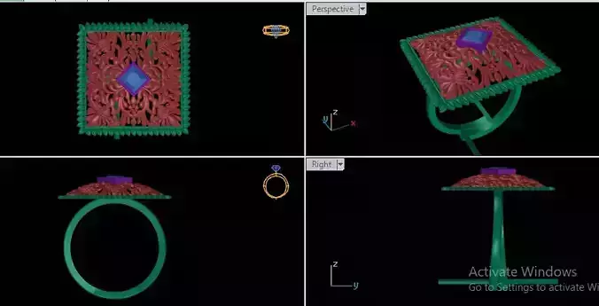 Fashion Ring Ready Printable Model 3D print model